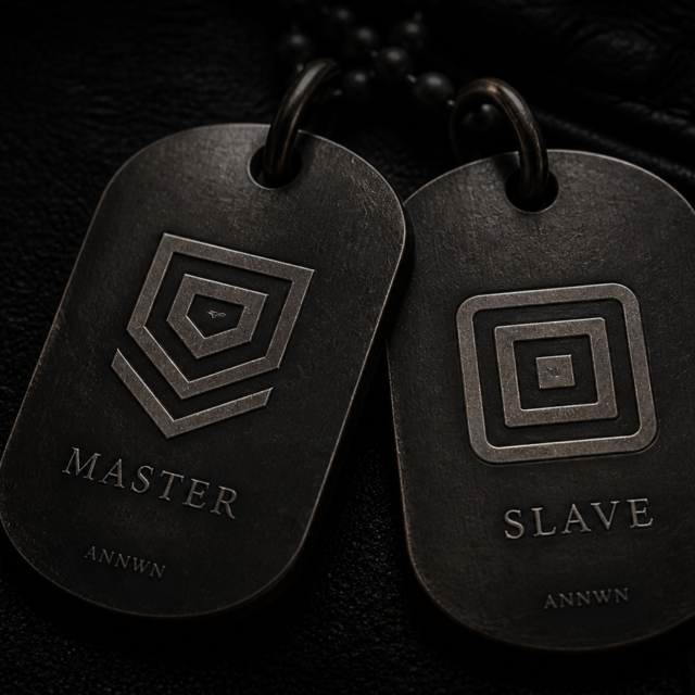 Dogtags LLWYBR gravés, modèle BDSM
